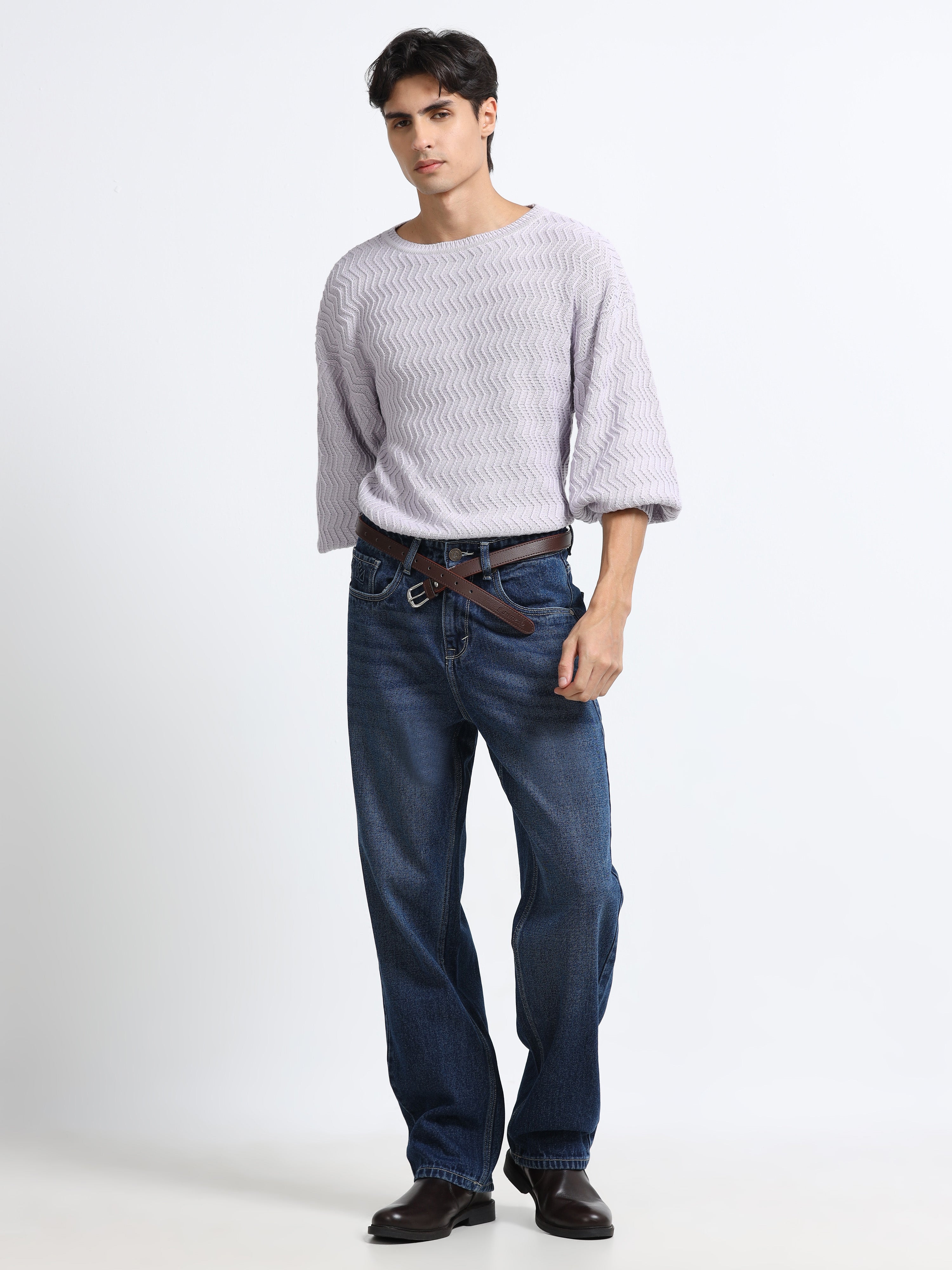 Premium denim jeans India styled for office casual and weekend wear.