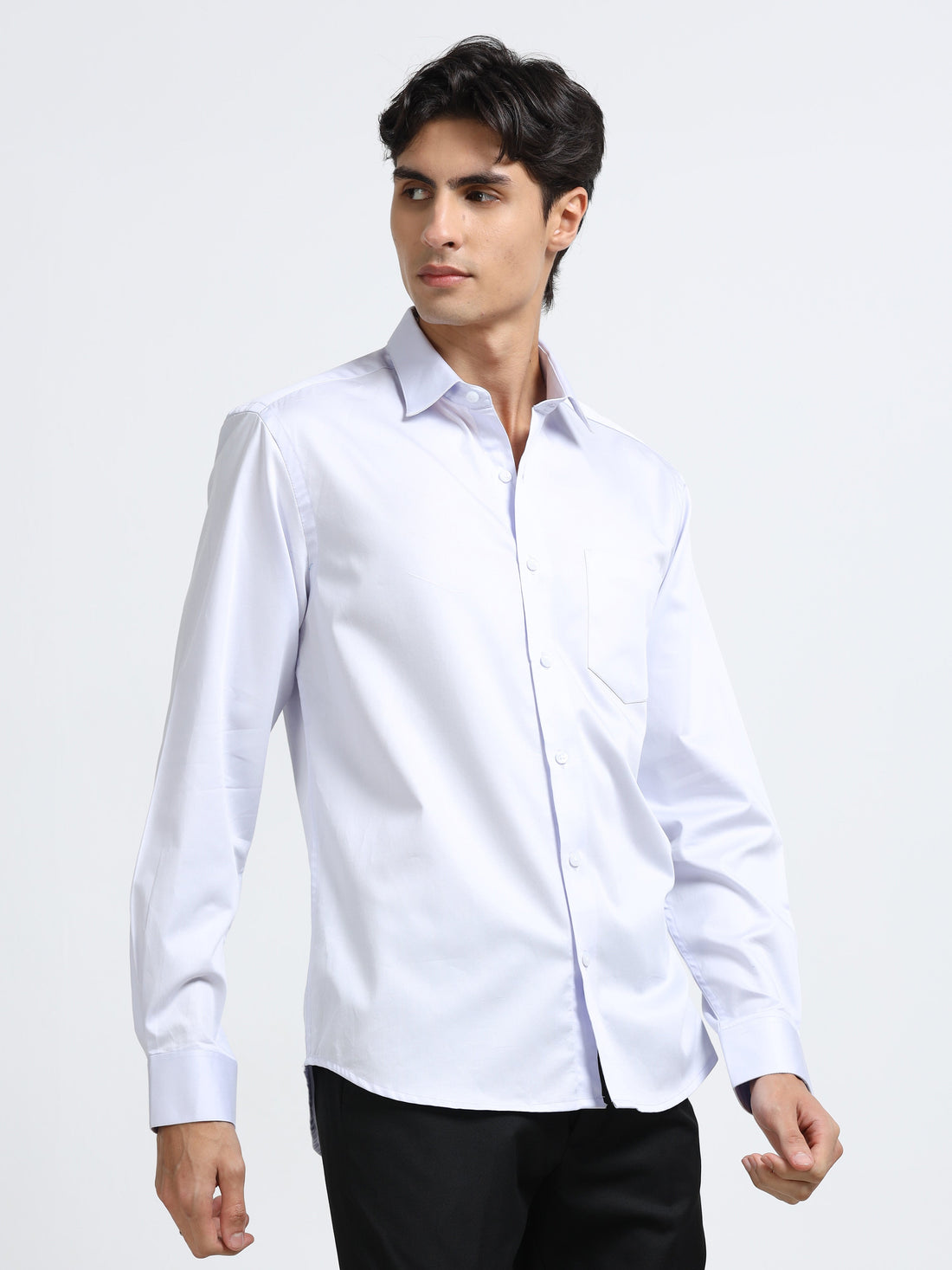 Formal styling vs smart-casual styling using the same shirt