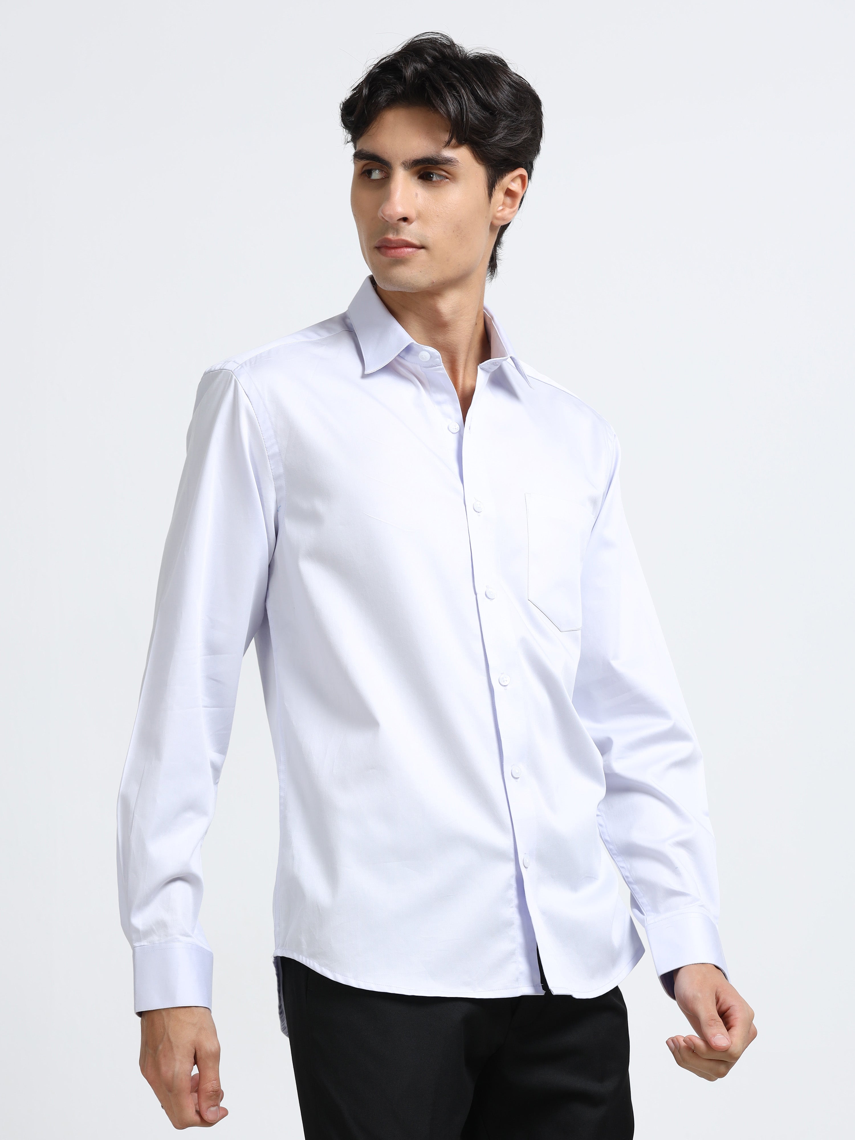 Formal styling vs smart-casual styling using the same shirt