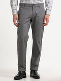 GREY DOBBIES COTTON LYCRA BLEND TROUSER