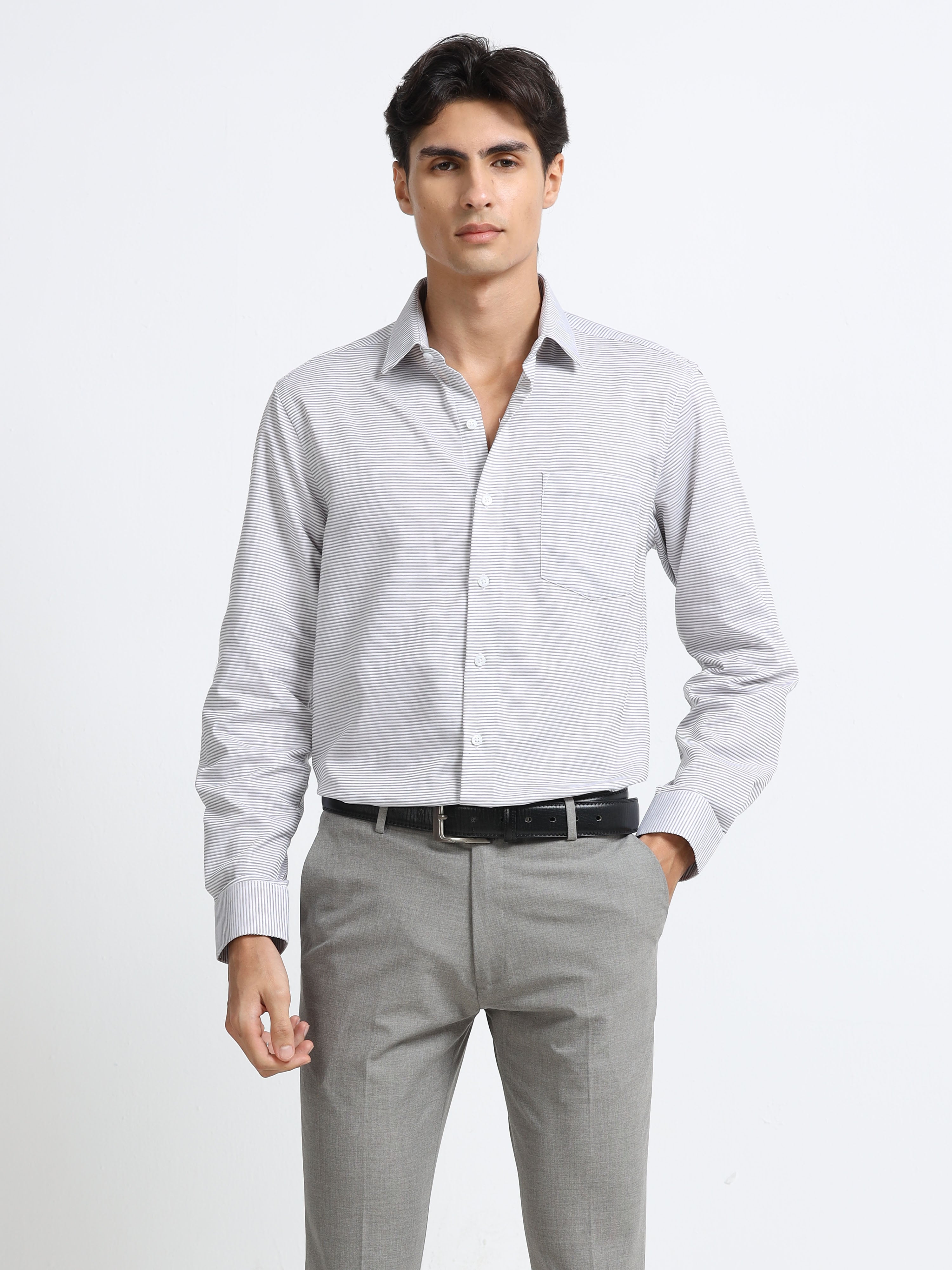 Silver Lined Heritage Stripe Shirt
