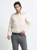 Champagne Luster Cotton Satin Stretch Solid Shirt