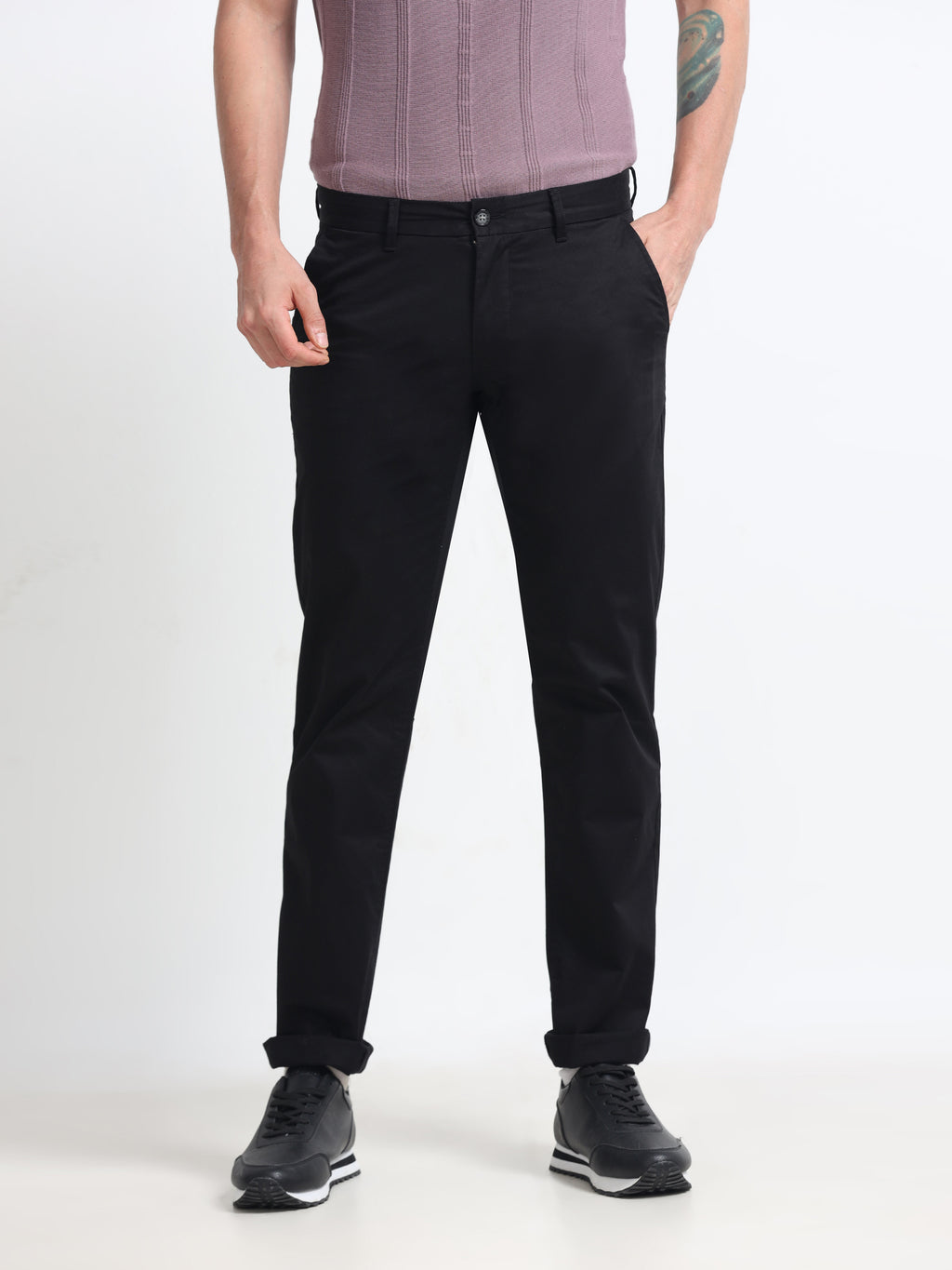 DARK COFFEE GIZZA COTTON TROUSER