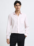 Morning Rose Cotton Satin Stretch Solid Shirt