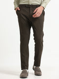 COFFEE BROWN 4 WAY STRETCH VISCOSE BLEND FORMAL PANT