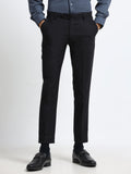 BLACK 4 WAY STRETCH VISCOSE BLEND FORMAL PANT