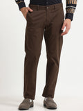 DARK BROWN CONVERSE COTTON LYCRA STRECTH TROUSERS