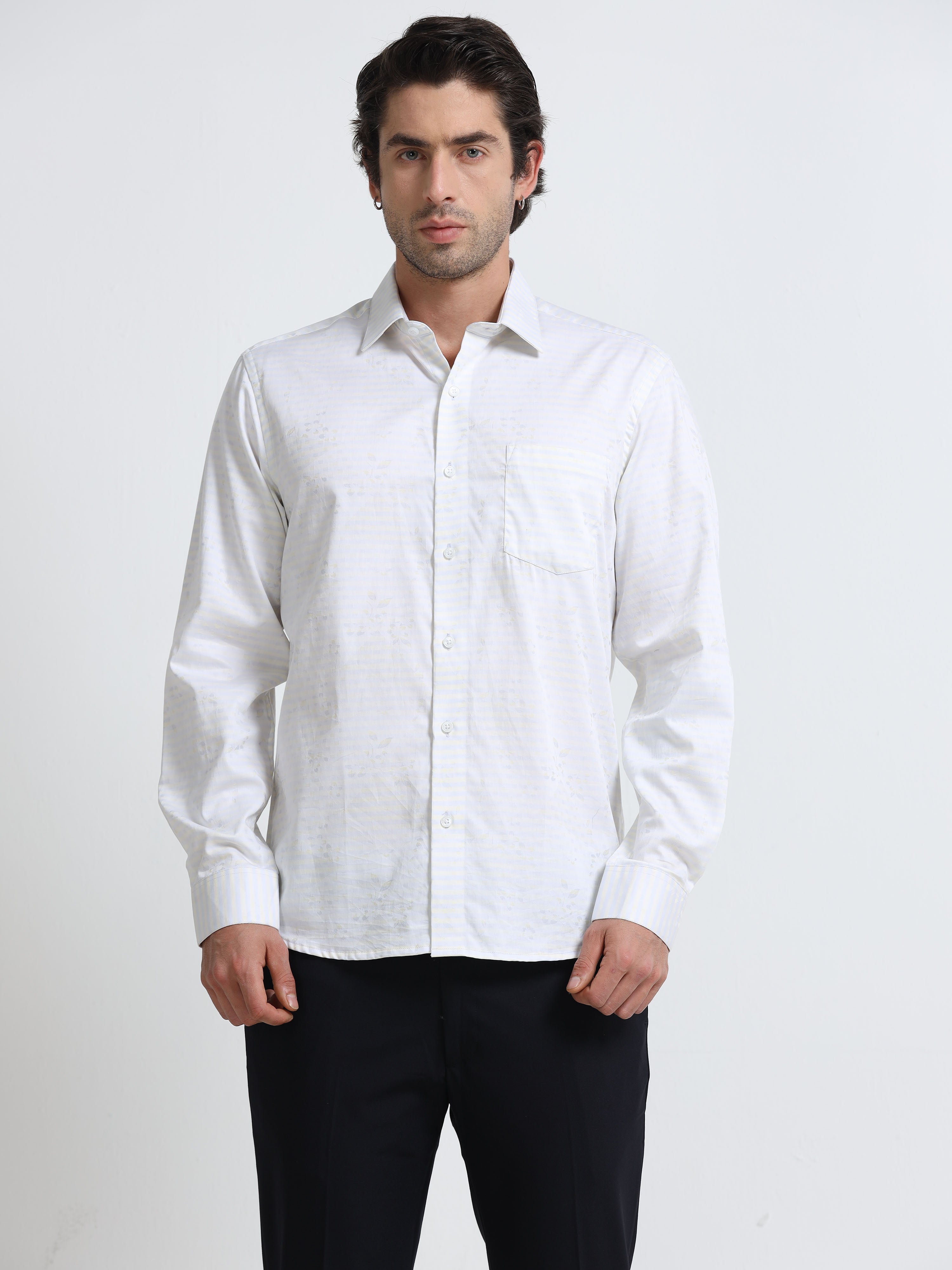 Ivory Bloom Heritage Stripe Shirt