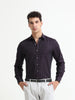 Aubergine Tectonic Windowpane Jacquard Shirt
