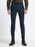 BLUE 4 WAY STRETCH VISCOSE BLEND FORMAL PANT