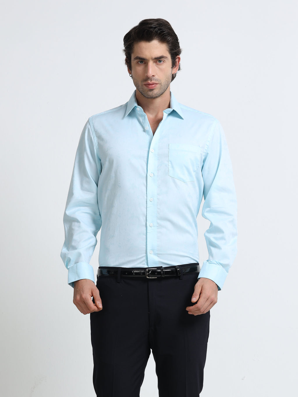Arctic Blue Jacquard Shirt