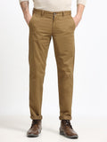 CAMEL BROWN CONVERSE COTTON LYCRA STRECTH TROUSERS