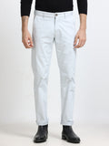 PEARL GREY CONVERSE COTTON LYCRA STRECTH TROUSERS