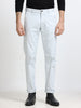 PEARL GREY CONVERSE COTTON LYCRA STRECTH TROUSERS