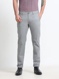 GREY GAP TWILL STRETCH TROUSERS