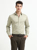 Muted Olive Cotton Satin Stretch Solid Shirt