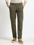 ARMY GREEN GAP TWILL STRETCH TROUSERS