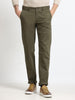 ARMY GREEN GAP TWILL STRETCH TROUSERS