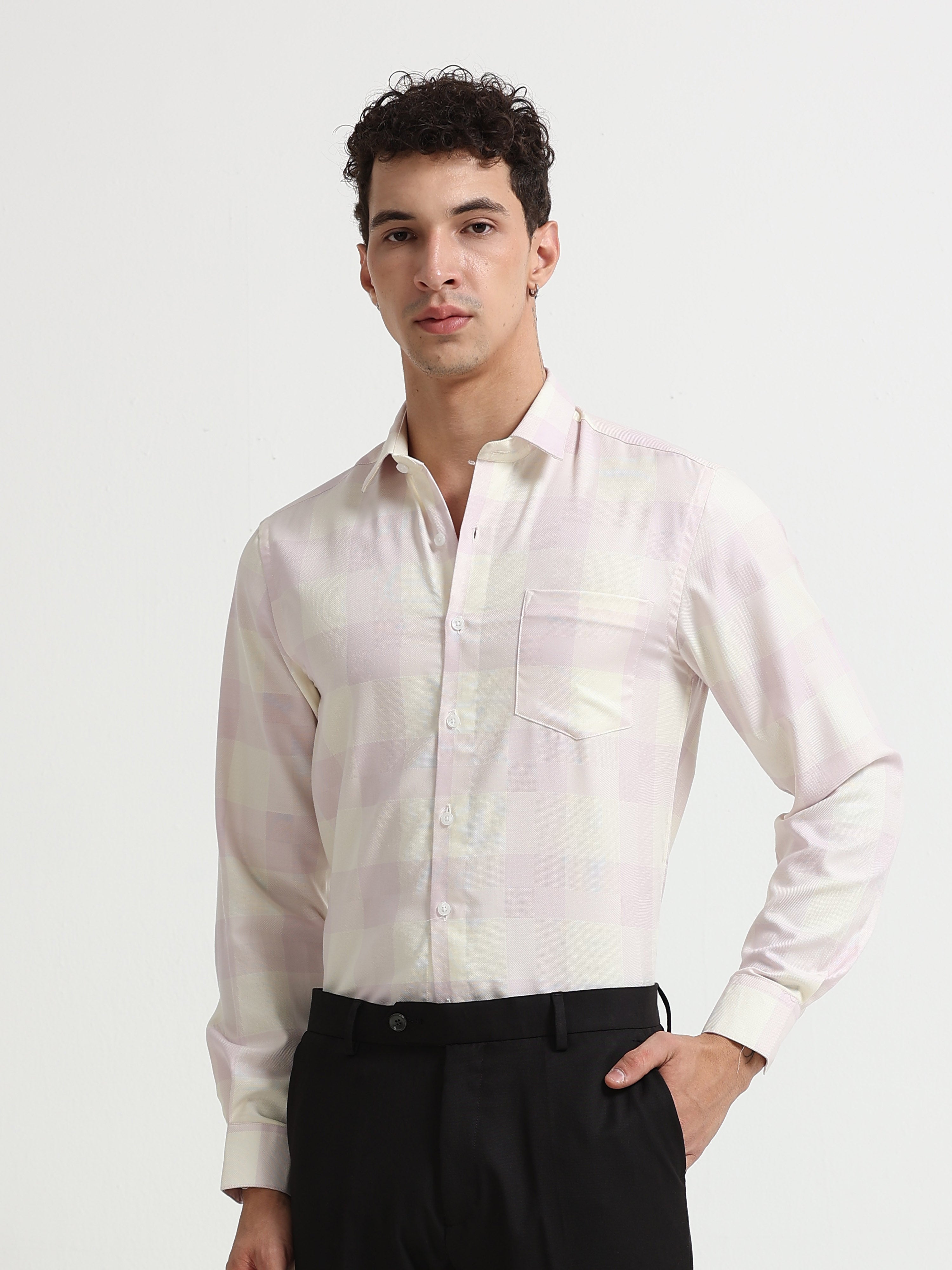 Pastel Prism Check Jacquard Shirt
