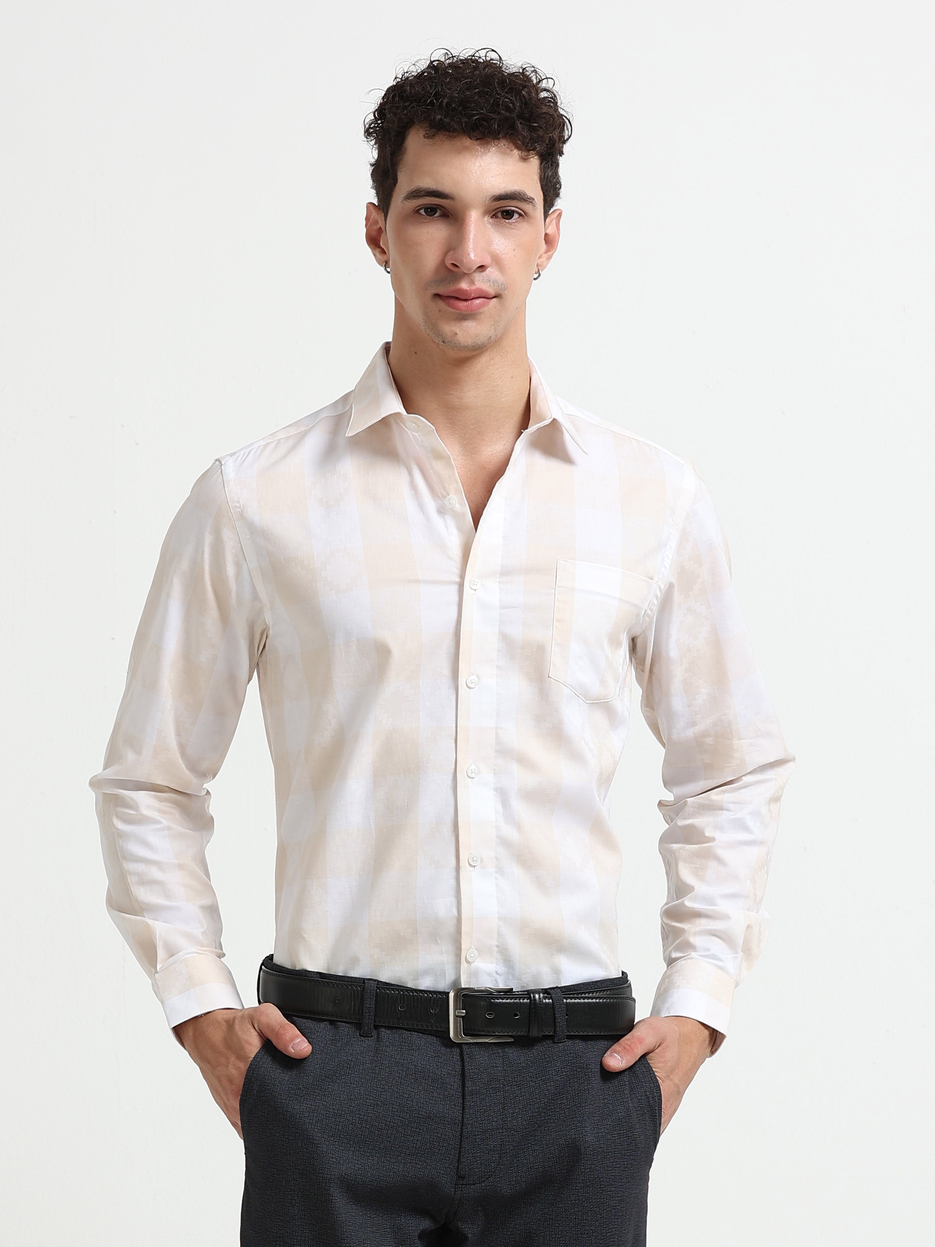 Sandblock Luxe Check Jacquard Shirt