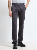 DARK GREY GIZZA COTTON TROUSER
