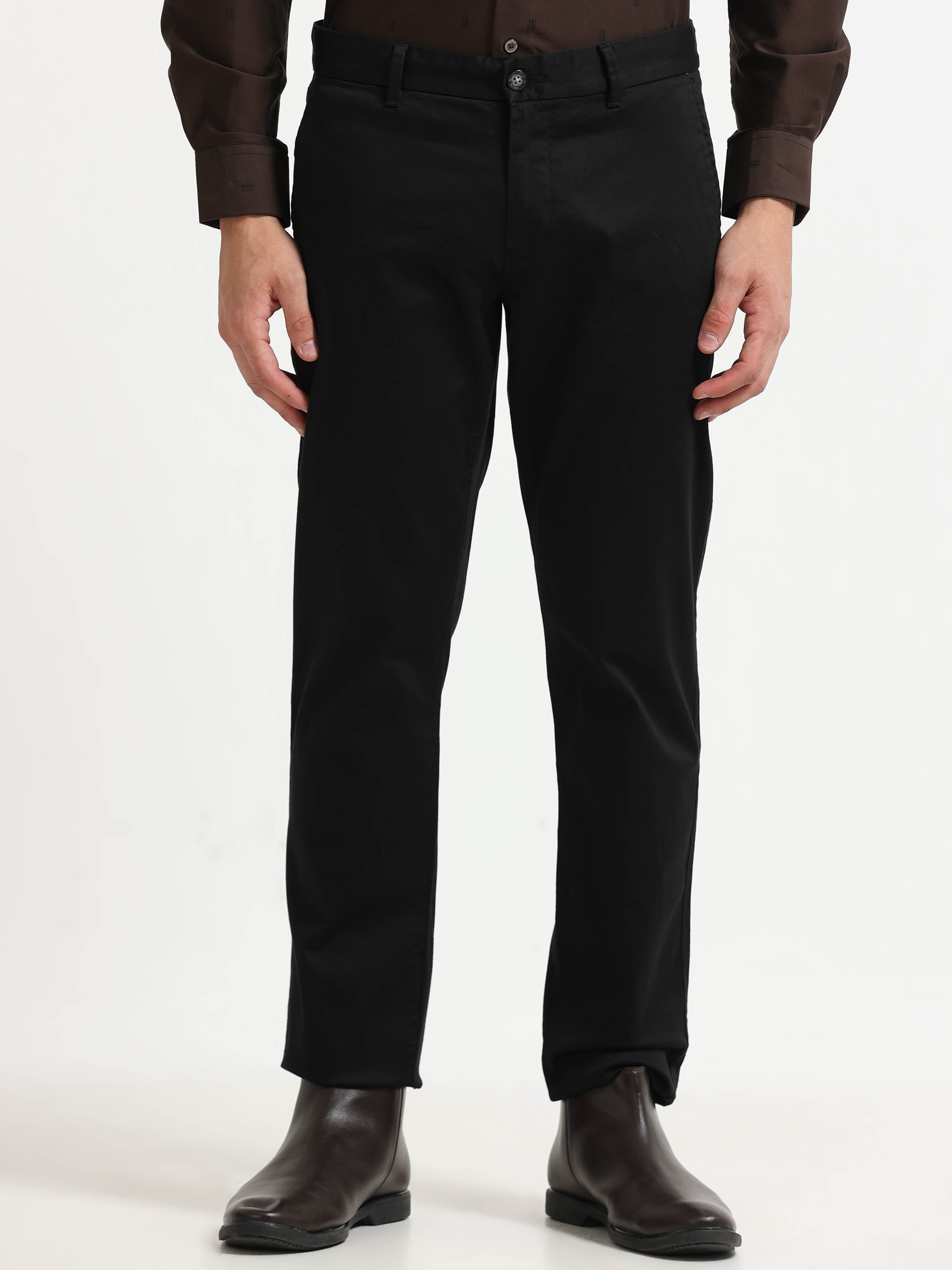 BLACK GIZZA COTTON TROUSER