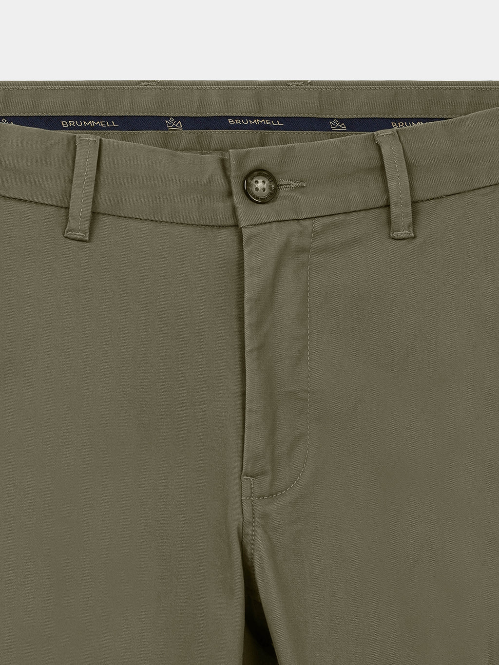 ARMY GREEN GAP TWILL STRETCH TROUSERS