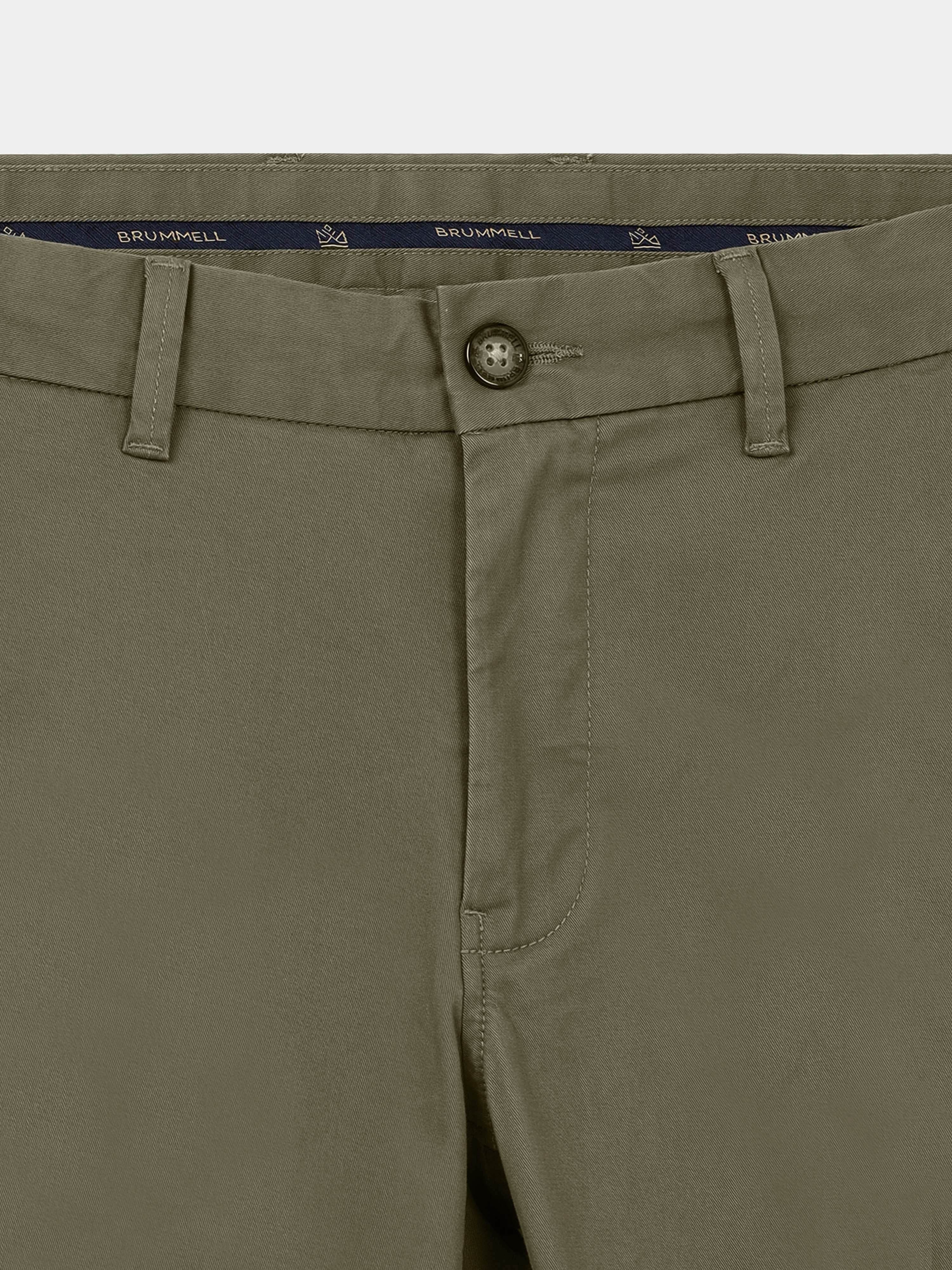 ARMY GREEN GAP TWILL STRETCH TROUSERS