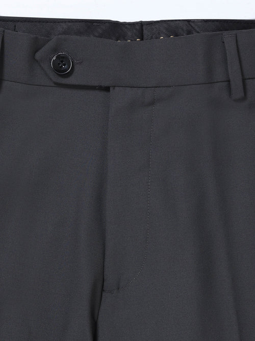 CHARCOAL 4 WAY STRETCH VISCOSE BLEND FORMAL PANT