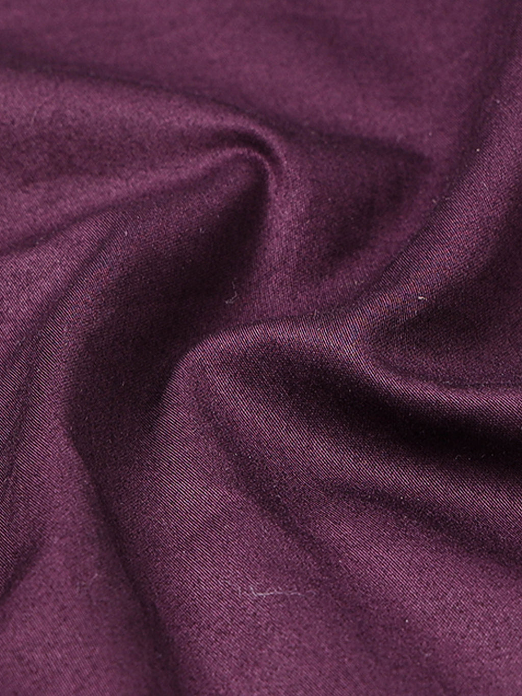Mignight Wine Cotton Satin Stretch Solid Shirt