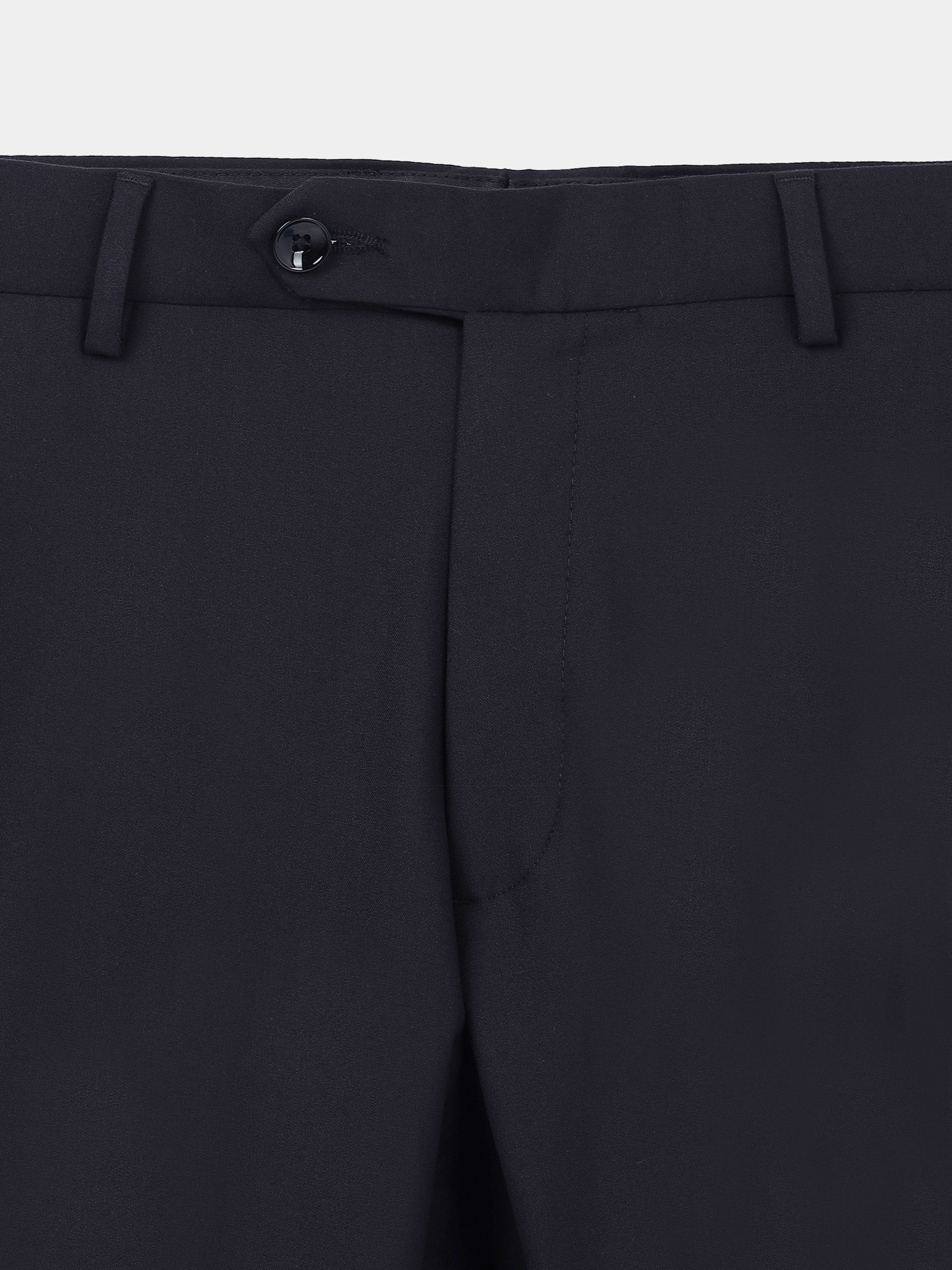 NAVY BLUE 4 WAY STRETCH VISCOSE BLEND FORMAL PANT