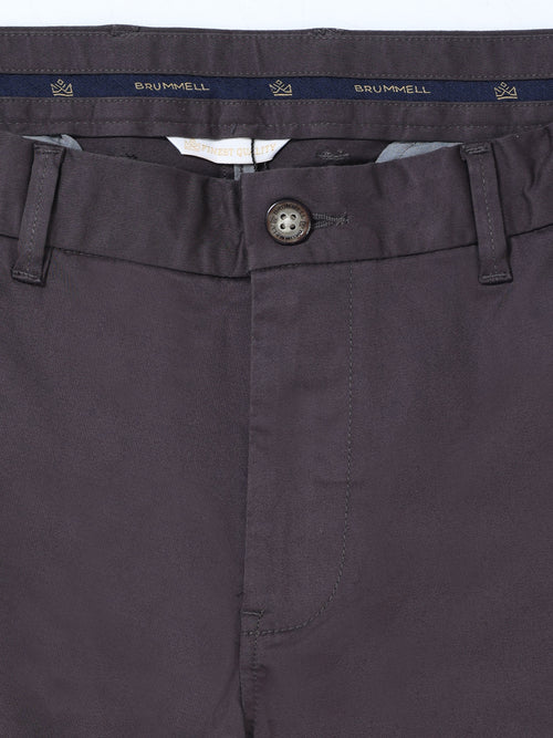 DARK BROWN GIZZA COTTON TROUSER