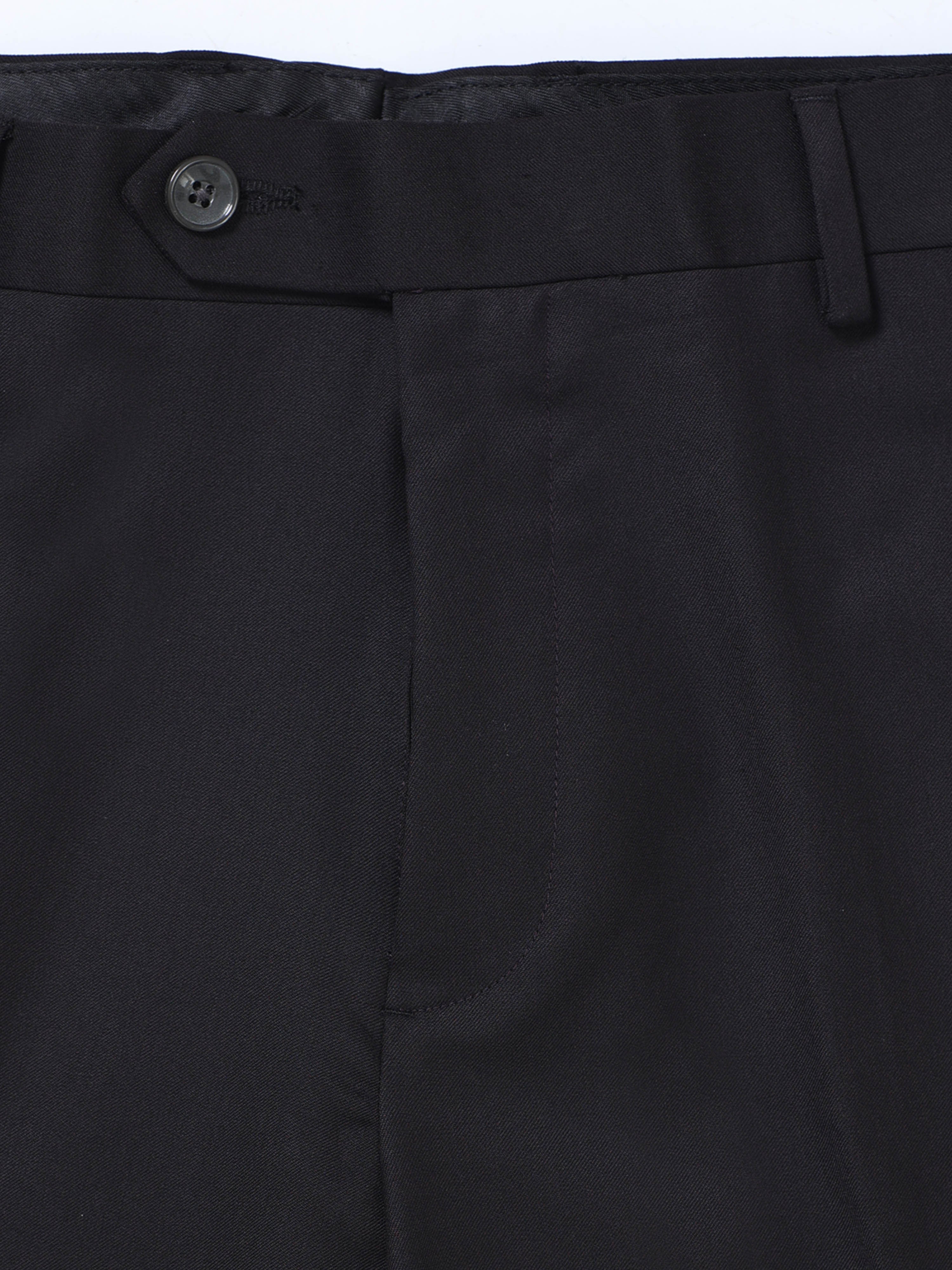 BLACK 4 WAY STRETCH VISCOSE BLEND FORMAL PANT