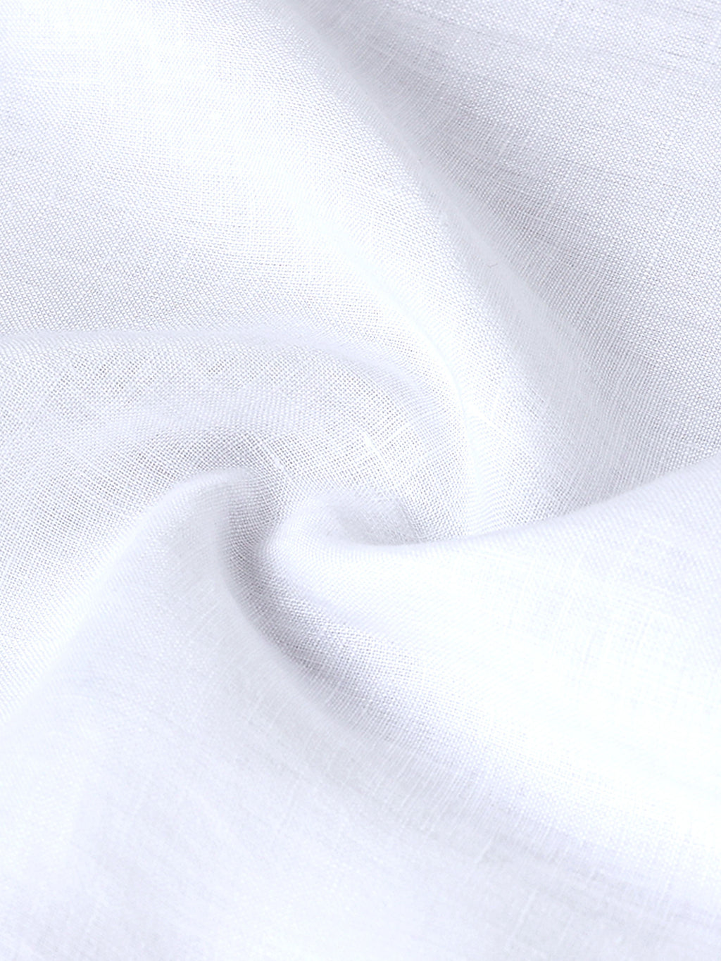 Arctic Breeze White Linen Solid Shirt
