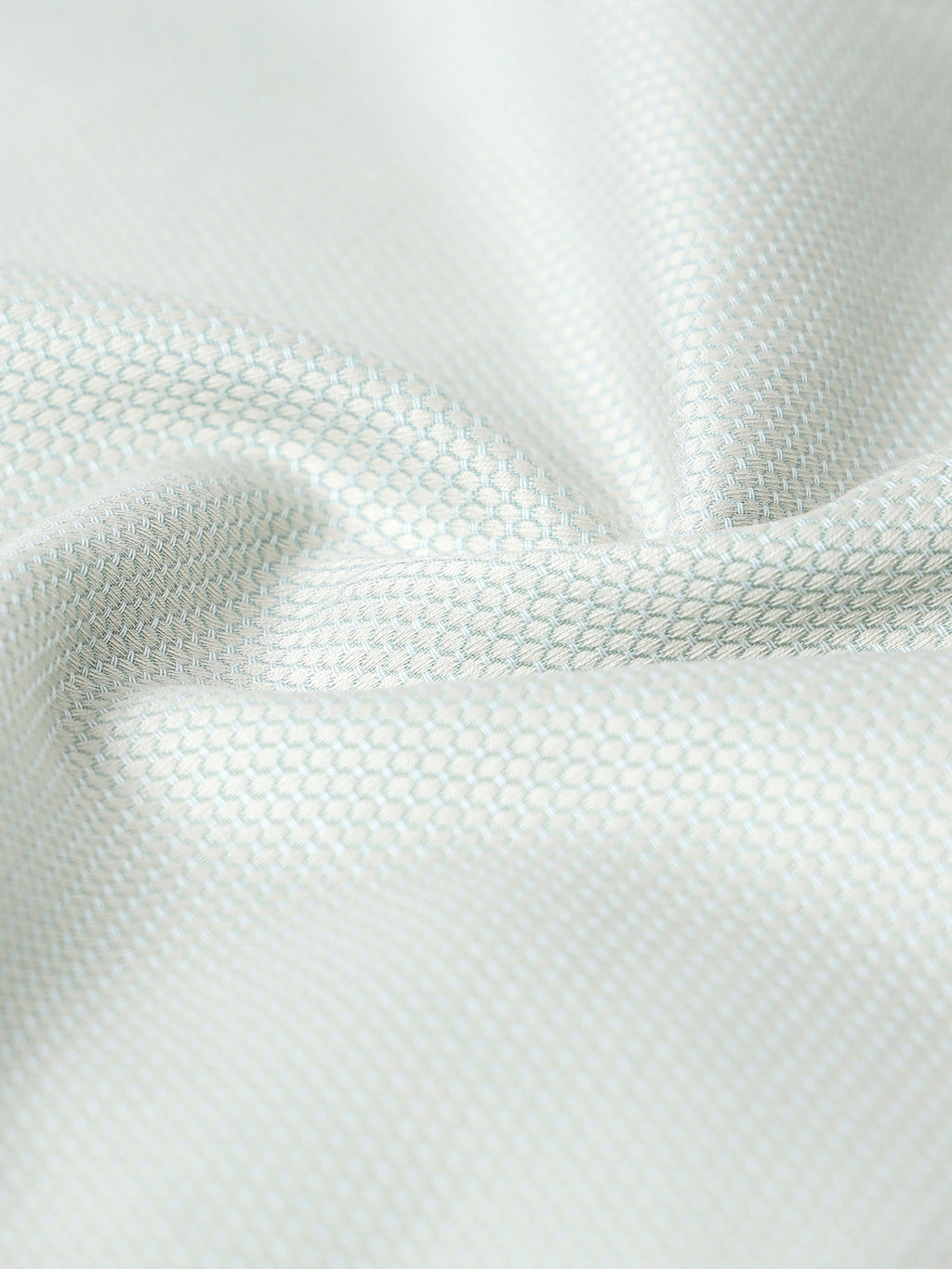 Men - Pista Green - Slim Fit - Textured Formal Shirt