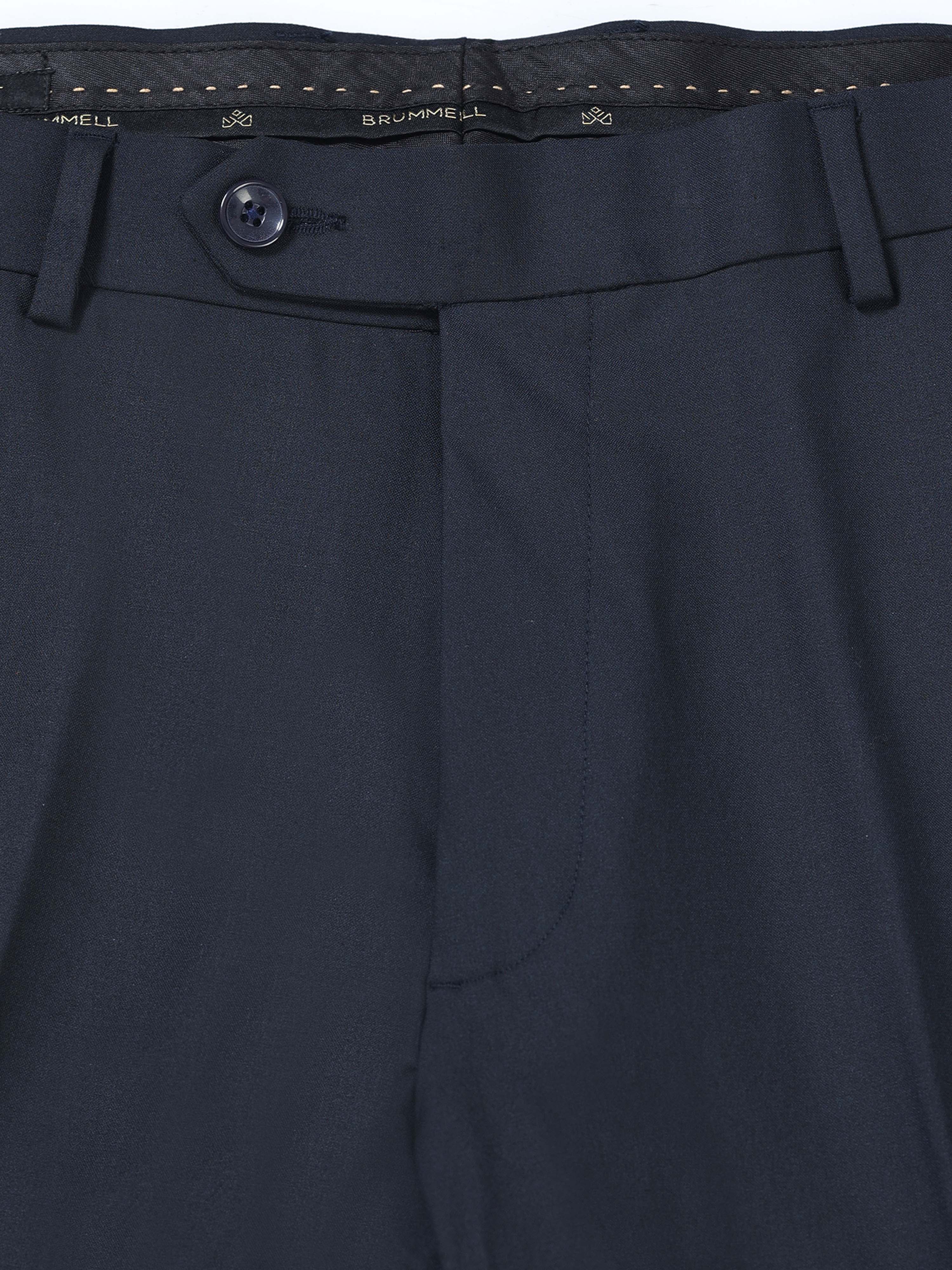 DARK BLUE 4 WAY STRETCH VISCOSE BLEND FORMAL PANT
