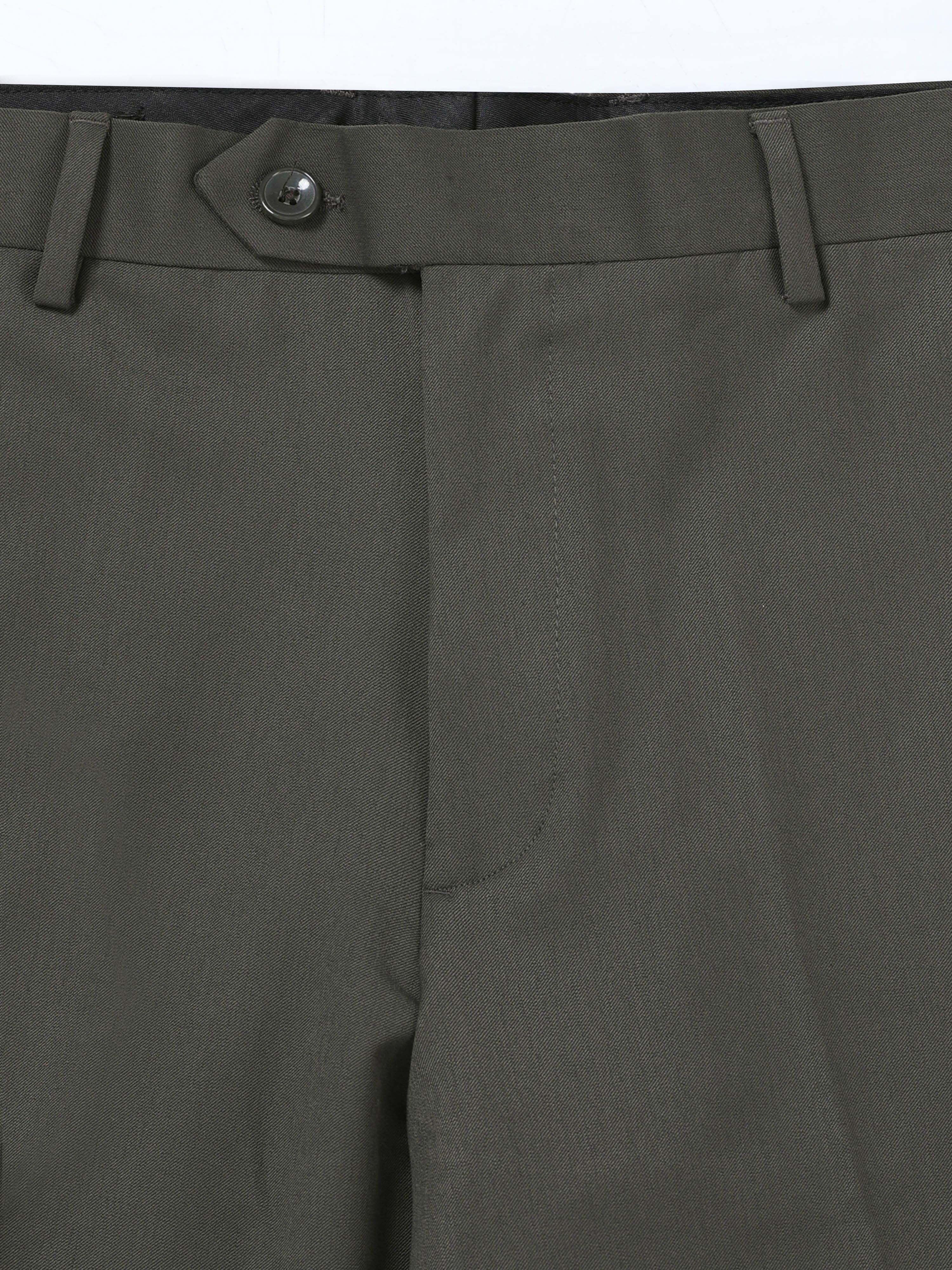 DARK GREY 4 WAY STRETCH VISCOSE BLEND FORMAL PANT