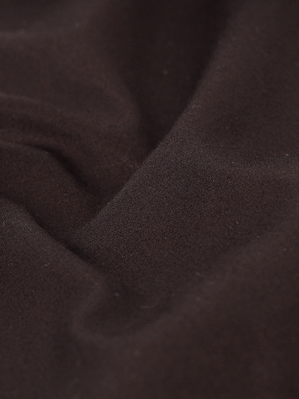 Roasted Bean Cotton Satin Stretch Solid Shirt