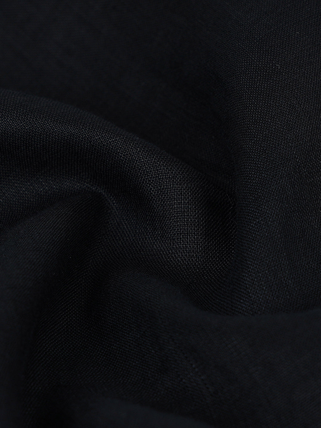 Midnight Black Linen Solid Shirt