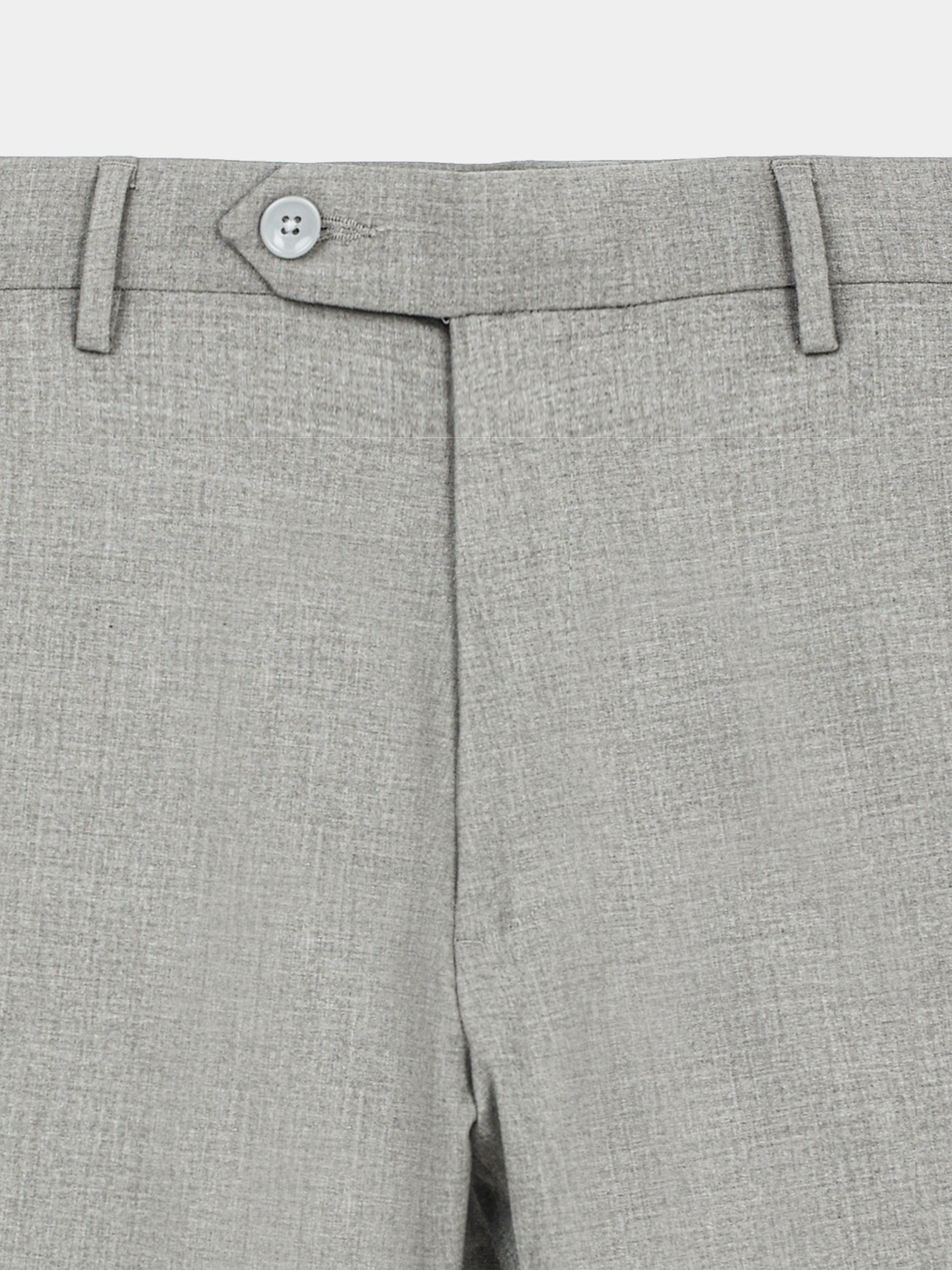 CEMENT GREY 4 WAY STRETCH VISCOSE BLEND FORMAL PANT