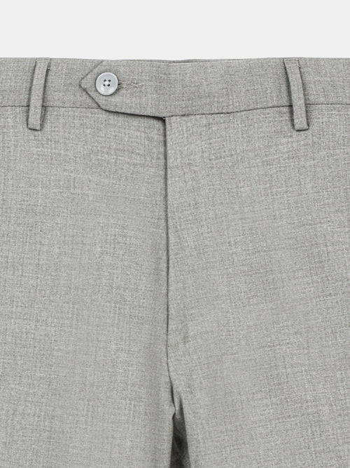 CEMENT GREY 4 WAY STRETCH VISCOSE BLEND FORMAL PANT
