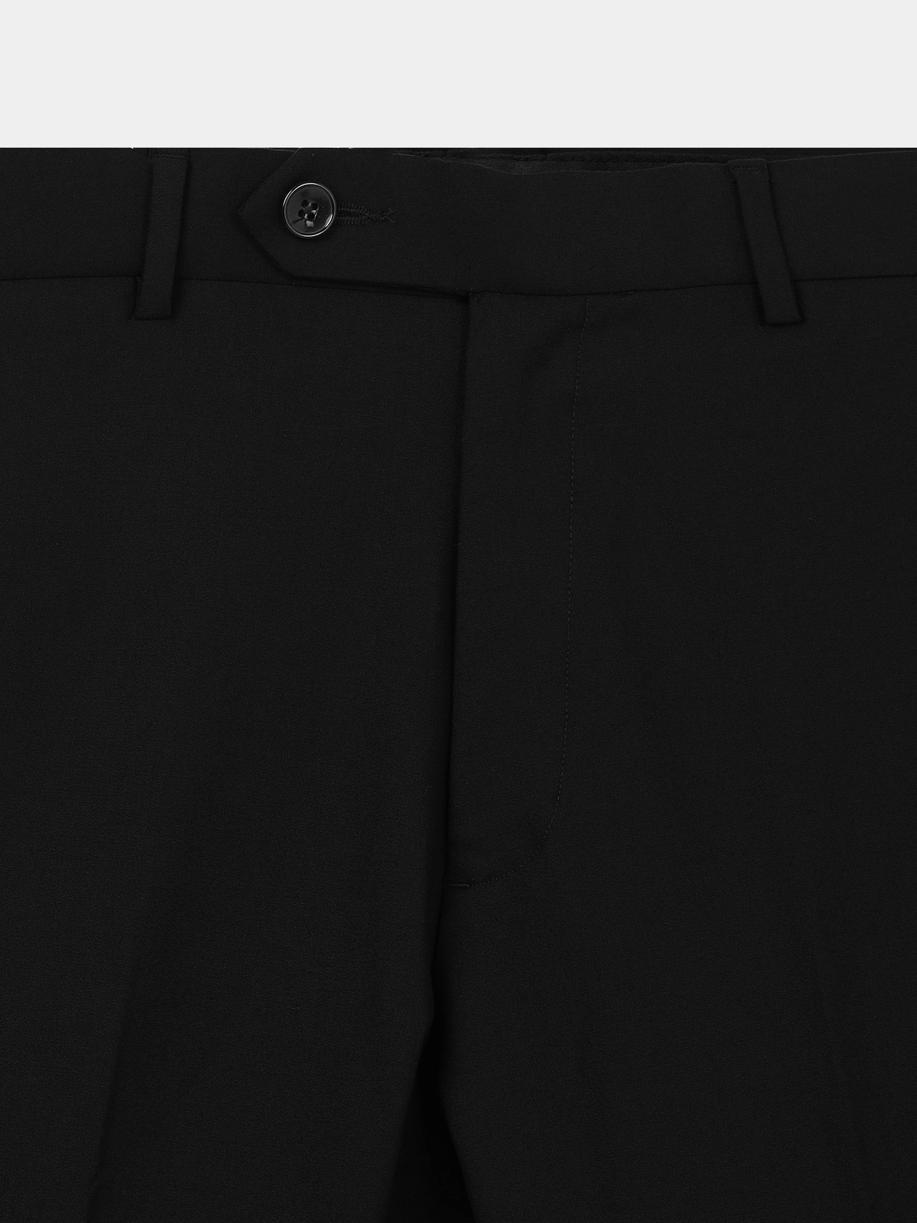 CARBON BLACK 4 WAY STRETCH VISCOSE BLEND FORMAL PANT