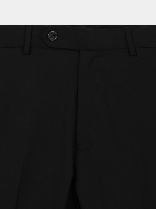 CARBON BLACK 4 WAY STRETCH VISCOSE BLEND FORMAL PANT