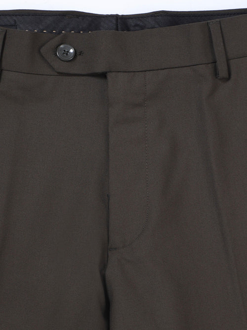 Coffee Brown 4 Way Stretch Viscose Blend Formal Pant