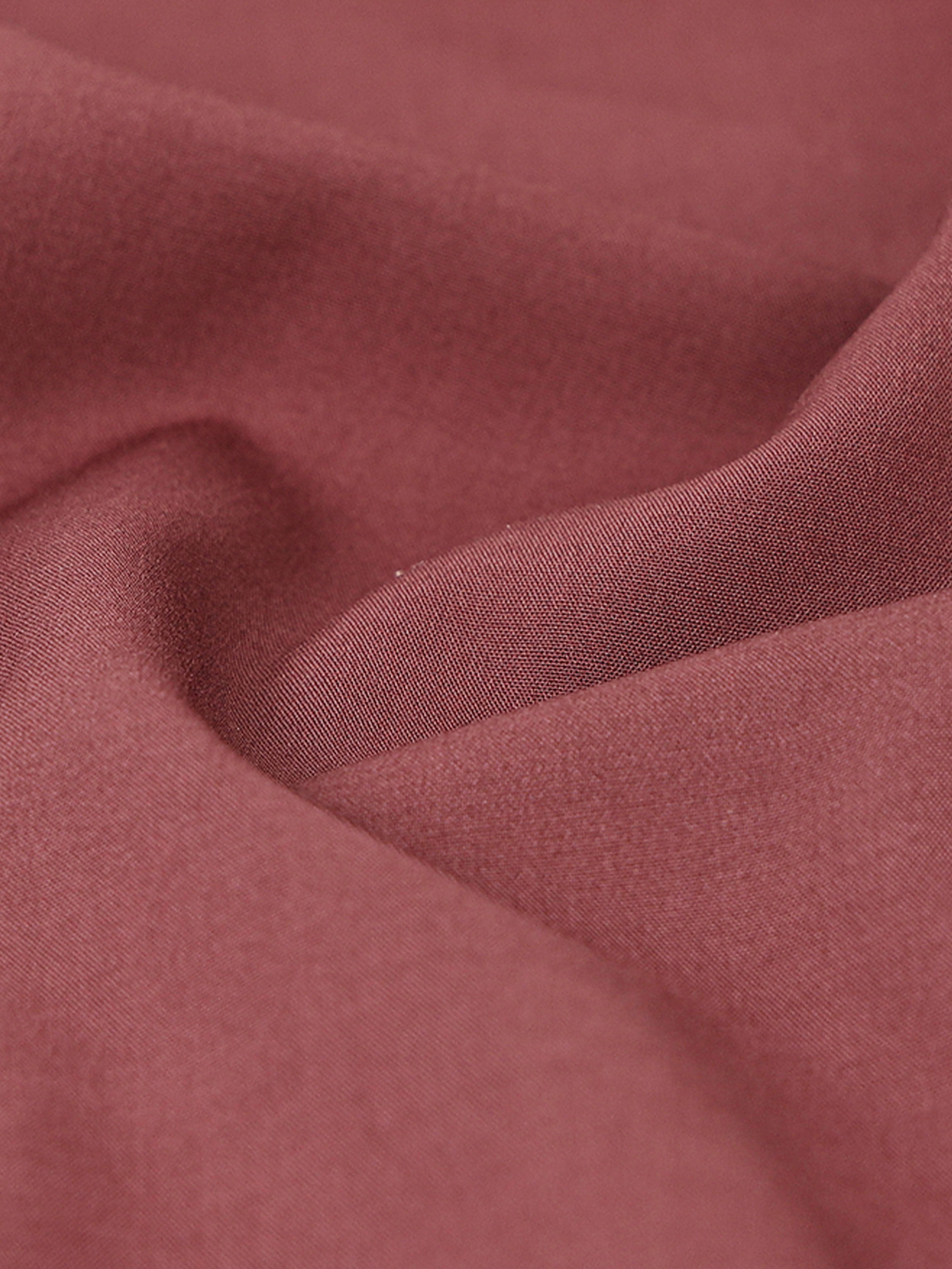 Marsala Royale Cotton Satin Stretch Solid Shirt