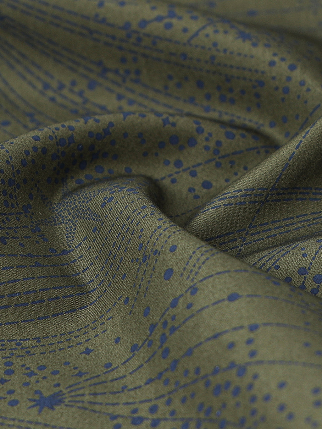 Obsidian Olive Artisan Flora Cotton Print Shirt
