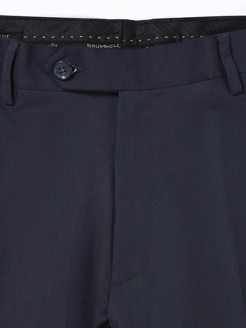 BLUE 4 WAY STRETCH VISCOSE BLEND FORMAL PANT