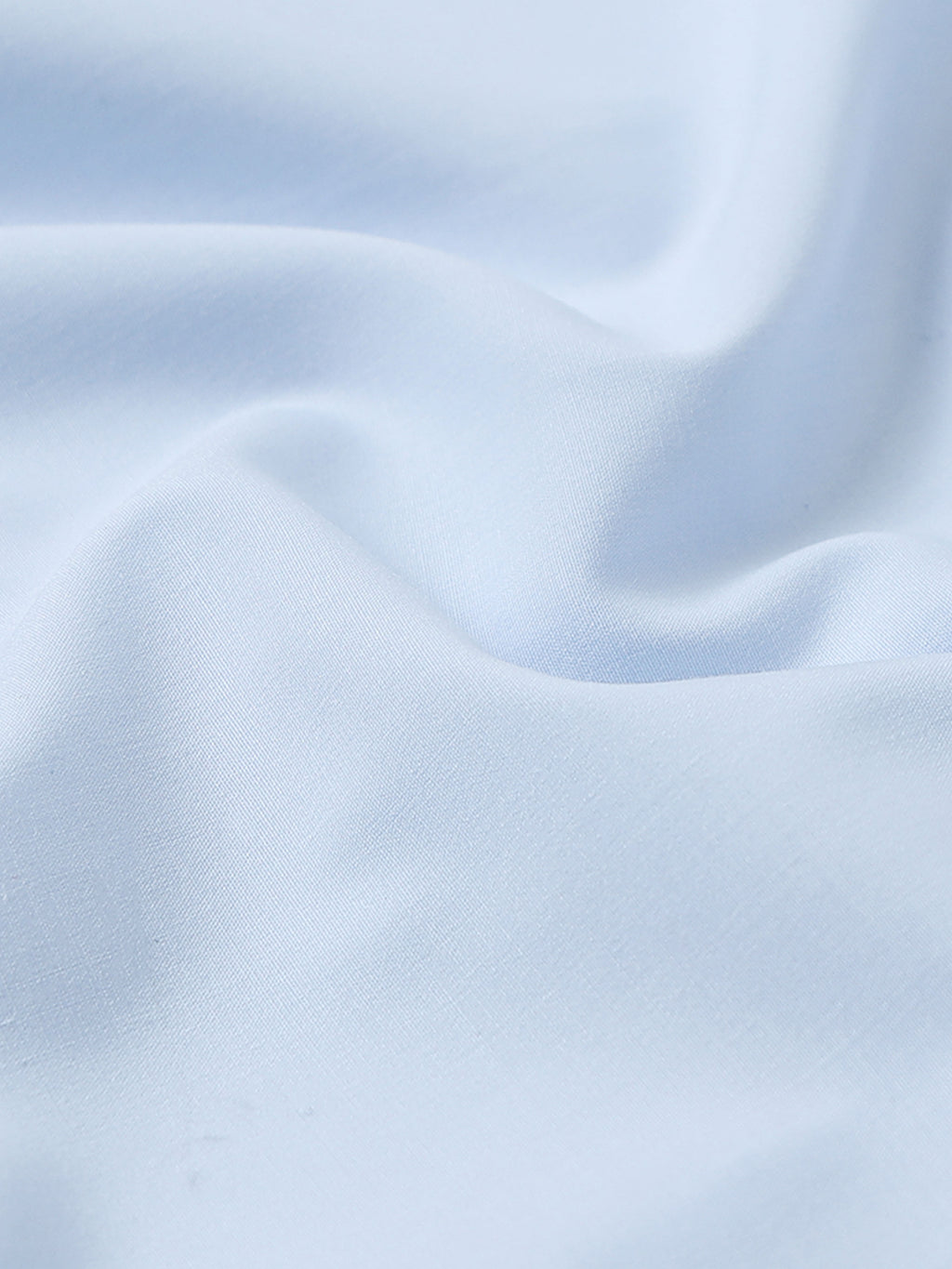 Celestial Blue Cotton Satin Stretch Solid Shirt