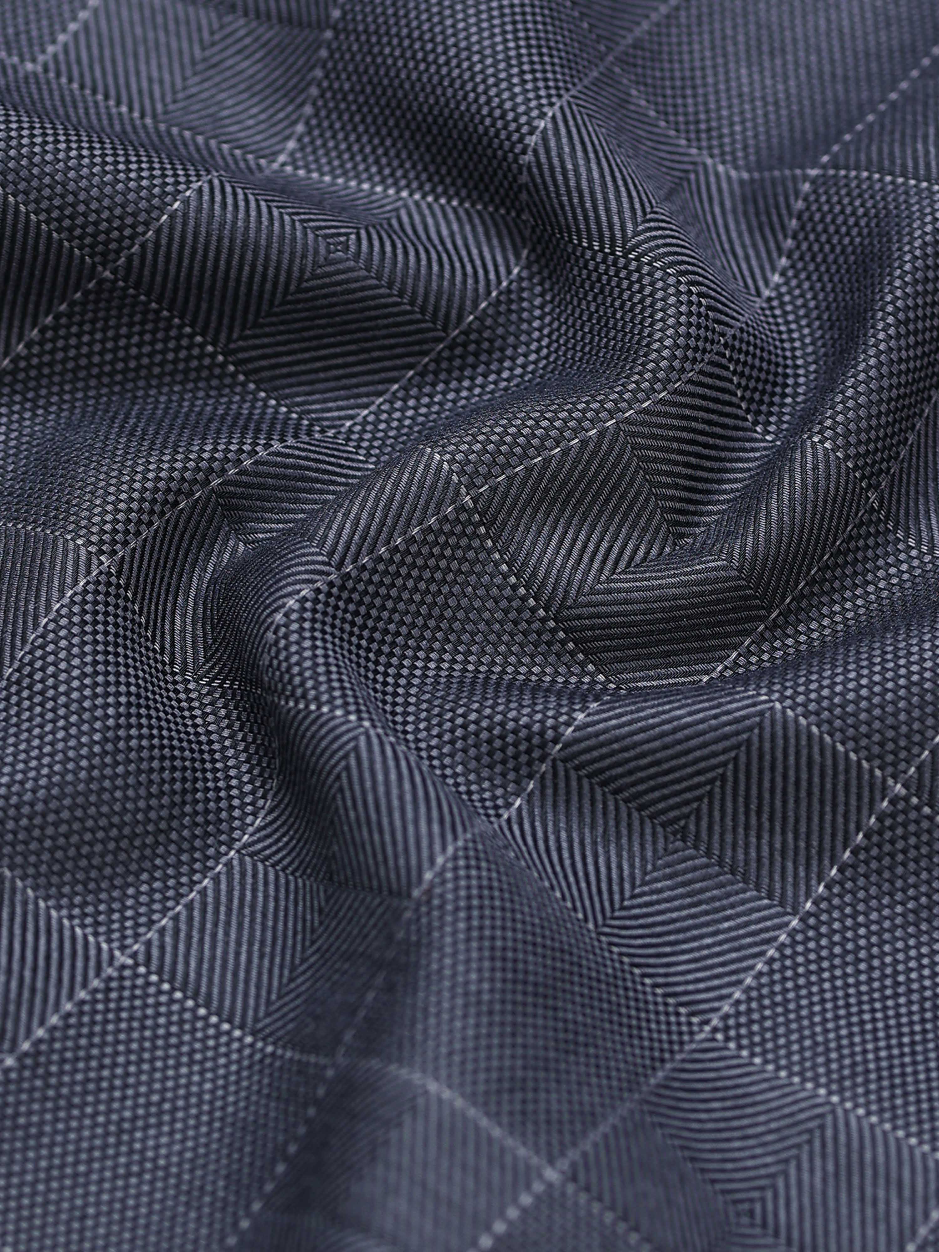 Iron Grey Diamond Matrix Jacquard Shirt