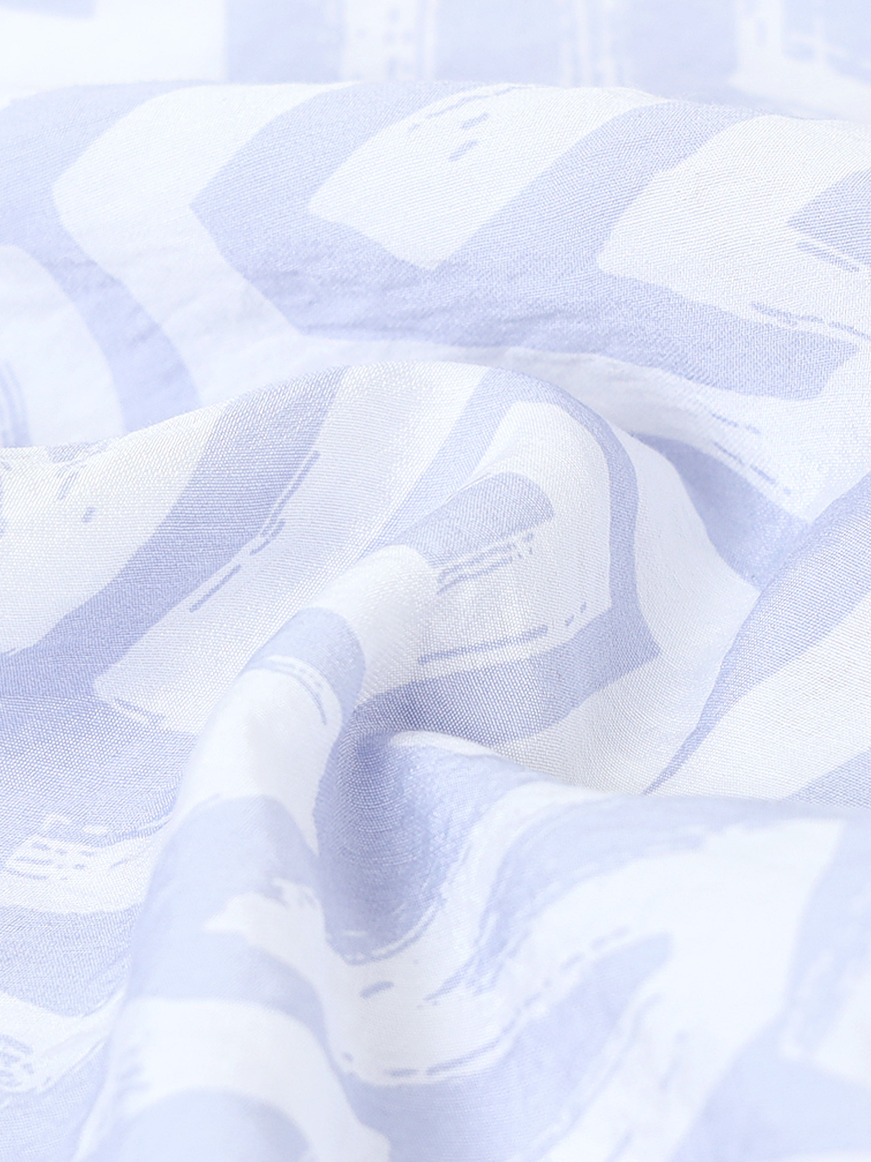 Lavender Mist Abstract Meridian Printed Shirt